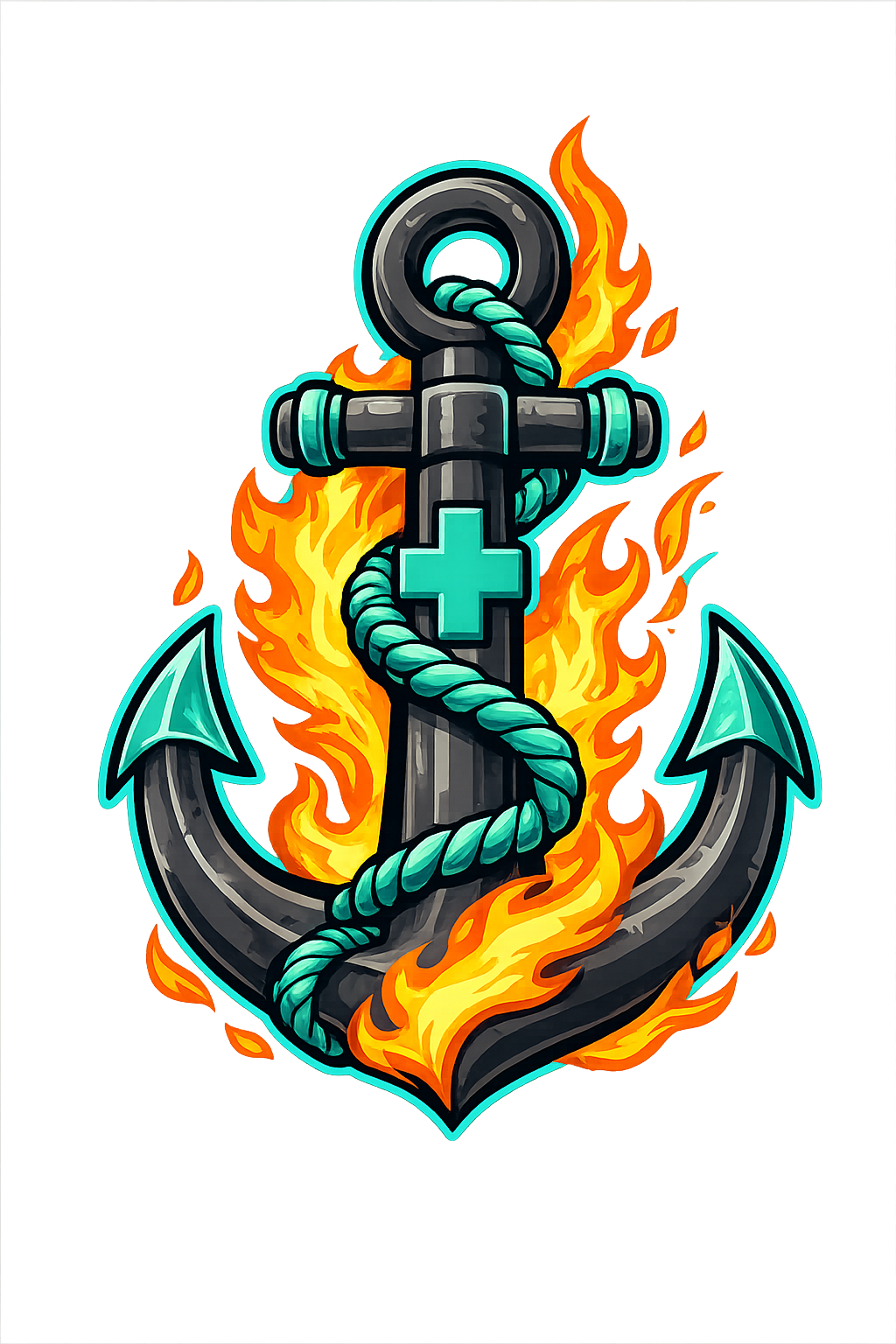 SHIP anchor and clinical symbol illustration